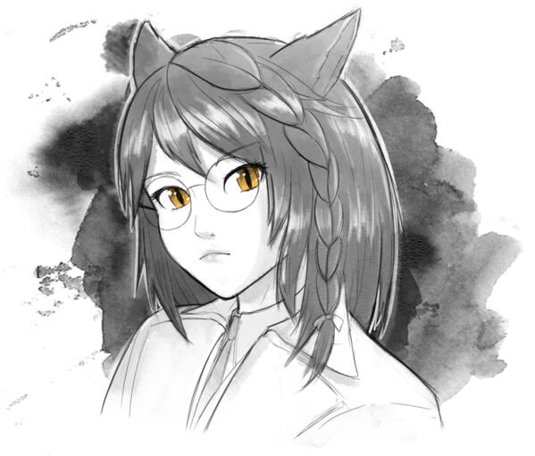 Sketch with b&w base colors